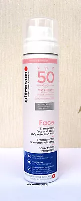 Ultrasun Face Transparent Face & Scalp Mist  SPF50 50ml Size New • £18.74