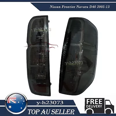 For Nissan Frontier Navara D40 2005-2015 Pair Tail Light Smoked Black Rear Lamps • $110