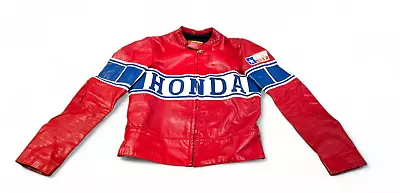 Vintage Honda Leather Racing Jacket Size M • $349