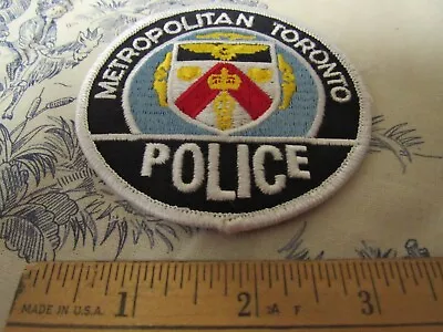 Vtg. Metropolitan Toronto Police Embroidered Patch • $18.99