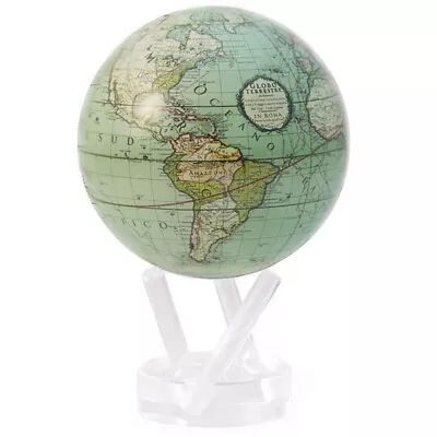 MOVA GLOBE ANTIQUE TERRESTRIAL GREEN 6 Inch Solar Power • $298