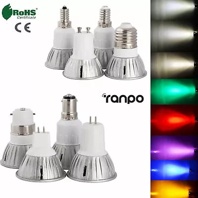 Dimmable LED Spotlight Bulbs GU10 MR16 E12 GU5.3 E27 3W White Epistar Lamp RD83 • $3.85