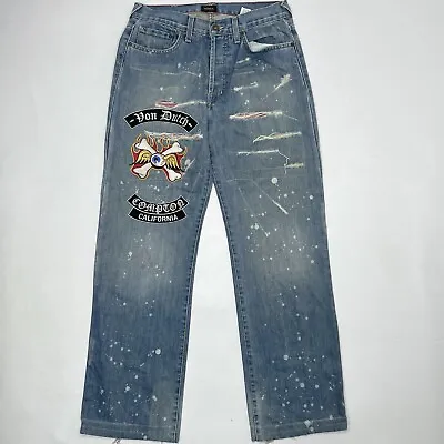 Von Dutch Men’s Vintage Distressed Made In USA Jeans Size W30 L32 RARE • $136.77