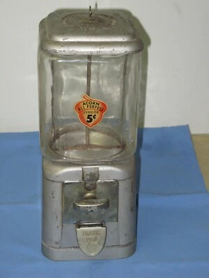 $21.50 • Buy Vintage 5 Cent Acorn, All Purpose Candy / Peanut Machine With Key WORKS!