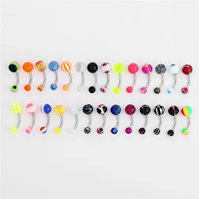 30X MULTI-PACK OF MIXED STYLE BELLY BARS / NAVEL RINGS PIERCINGS Jewelery Gifts • £3.83