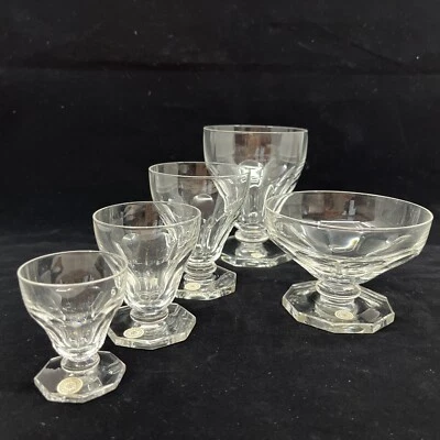 $1500 • Buy 1940s Val St. Lambert 59 Pc Crystal Stemware WW II Soldier Purchase Orig. Crates
