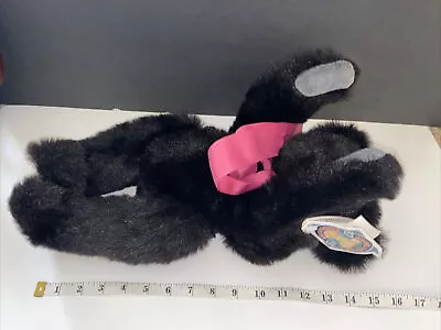 Vermont Teddy Bear Plush Articulated Black Stuffed Bear NWT Vintage USA 1994 • $24