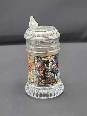 Vintage Miniature Glass Stein Shot Glass With Lid BMF Schnapskrugerl W. Germany  • $9.90