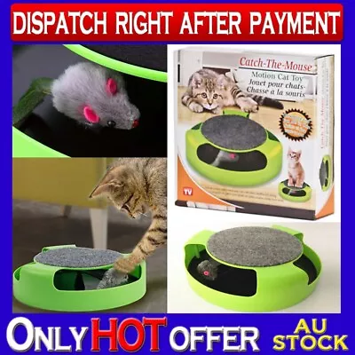 2 Sets Bulk Cat Toy Catch The Mouse Chase Interactive Cat Training Scratchpad • $21