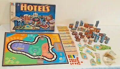 Vintage 1987 Milton Bradley HOTELS Real Estate Board Game Near Complete RARE MB • £190.02