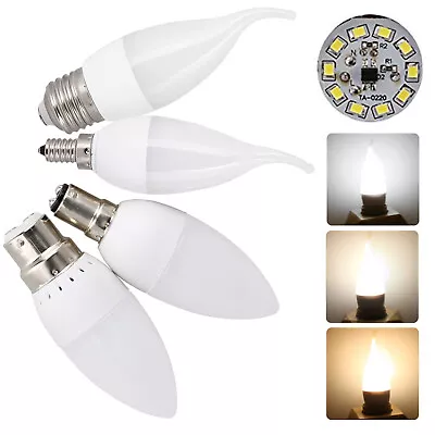 Dimmable LED Candle Light Bulbs E12 E27 E14 2835 SMD Replace 25W Halogen Lamp SS • $6.40