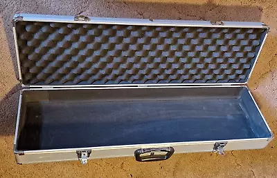 Large Hard Aluminium Flight Case Foam Lockable Gun Storage Box 34x9.5x4.5 Inches • £15