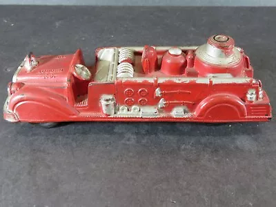 Vintage Auburn FD Fire Truck Rubber 1940s Seagraves Pumper Engine 7.75   B6229 • $11.36