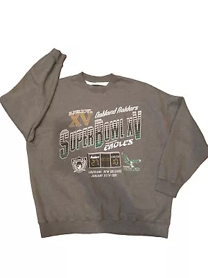 Abercrombie And Fitch Mens XXL Supervowl XV Eagles Raiders Pullover Sweater Grey • $25