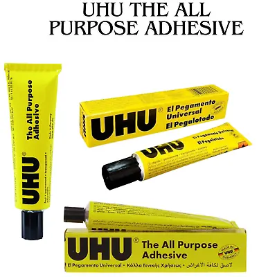 UHU ALL PURPOSE GLUE 20ml SIZE TUBES STRONG CLEAR ADHESIVE Uk Stock Free Post • £3.29