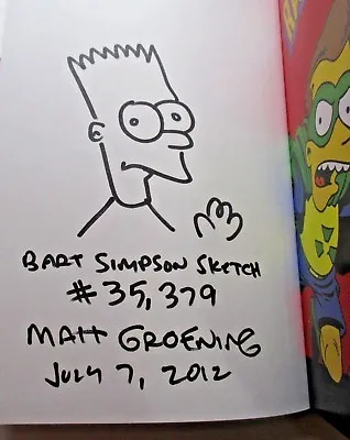 Matt Groening Signed Sketch Radioactive Man HC BOOK SDCC Exclusive JSA COA Bart • $1199.96