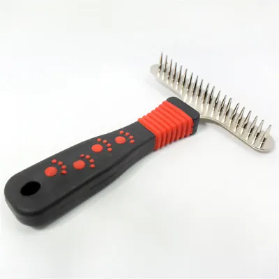 Dog Puppy Cat Hair Shedding Grooming Undercoat Hair Brush Comb Rake Tool Metal • £4.38