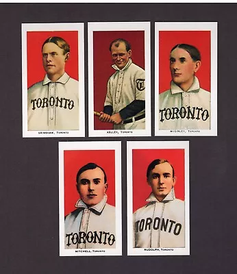 1909-1911 T206 TORONTO MAPLE LEAFS Complete 5-card Team Set REPRINT Ca.1983 • $6