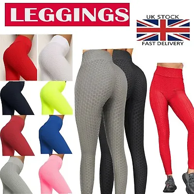 £6.75 • Buy Women TIK TOK Leggings Gym Yoga Anti-Cellulite Ladies Butt Lift Hot Pants UK