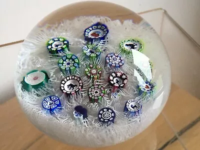 Vintage Scottish John Deacons JHD2006 Animal &Millefiori Large Glass Paperweight • $18.32