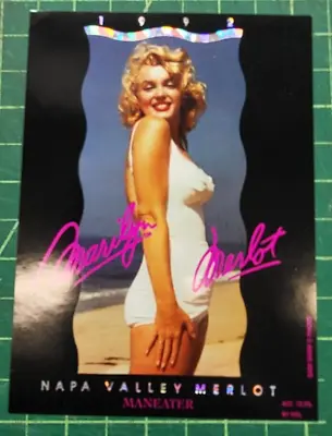 Marilyn Merlot 1992 Napa Valley Merlot Unused Label Marilyn Monroe • $99.95