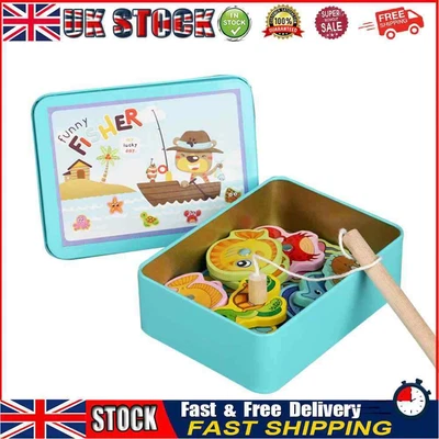£9.31 • Buy Wooden Magnetic Fish Toys Kid Educational Puzzle Fun Game For Children Baby Gift