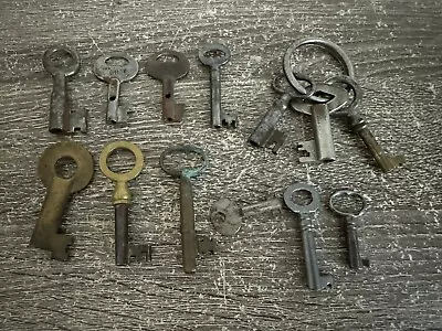 Vintage Antique Keys Hollow Barrel Lot Of 13 • $4.99