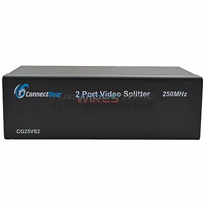 SVGA VGA Splitter 2 Port 1 In 2 Out Amplifier Box 250MHz 1 Video Into 2 Monitor • $19.95