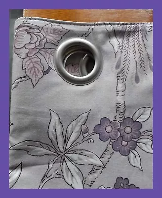 Curtains By Dunelmpretty Mauve/Lilac-Birds/Floral • £10