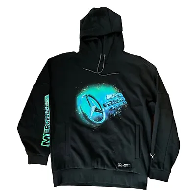 Puma Mercedes Benz AMG Petronas Formula One Team Hoodie Sweatshirt Men Size S • $49.99