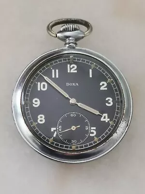 WW2 1940s German Military DH Doxa 18-1/2 Cal 1 Pocket Watch • $161.74