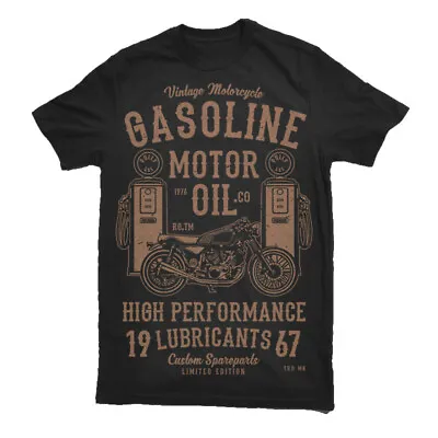 £12.99 • Buy T Shirt Motor Oil Gasoline Biker Motorcycle Vintage Motors Tee Car  S-3XL