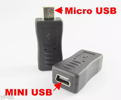 100pcs Mini 5pin Female Jack To Micro 5pin Male USB Adapter Converter Connector • $64.59