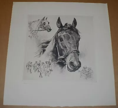 R. H. Palenske Thoroughbred Etching - Count Turf -Kentucky Derby Winner 1951 • $75