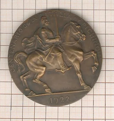 Ecuador Chunky Medal Of Centenary De La Battle Of Pichincha 1822-1922 • $95.96