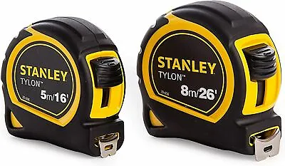 TWIN PACK Stanley STHT9-989858 5M (16ft) & 8M (26ft) Tylon Blade Tape Measures  • £11.95