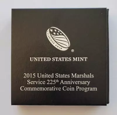 2015-P US Marshals Commemorative Proof Silver Dollar With Box & COA • £23.19