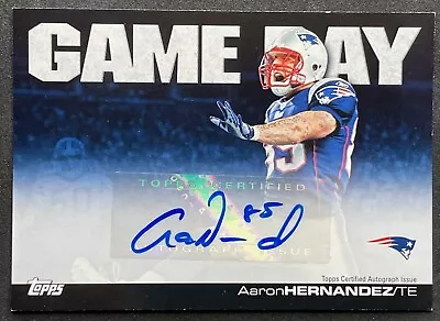 2011 Topps Aaron Hernandez Game Day Auto Certified Autograph Issue PATRIOTS • $75