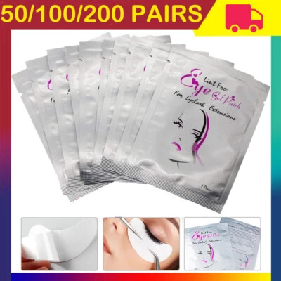 £3.99 • Buy 200Pairs Eyelash Extension Under Gel Eye Pads Salon Lint Free Patches Make-Up