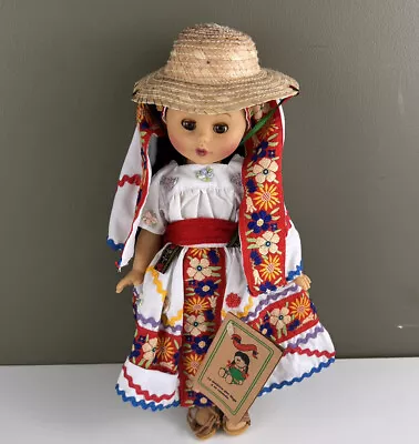 Vintage Mexican Doll With Sleep Eyes Muńecas Eny Traditional Dress • $25