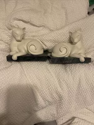 Pair Of Siamese Cat Book Ends MCM On Marble • $50