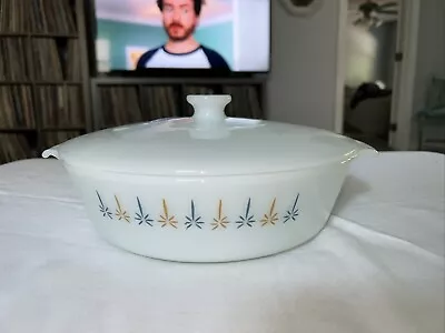 Anchor Hocking Fire King Candle Glow 2 Quart 438 Casserole Dish & Lid #9 • $9.95