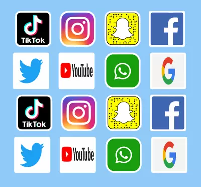 £2.99 • Buy Set Of 16 Social Media Themed Cupcake Toppers, Edible Icing / Photo Paper, Cut