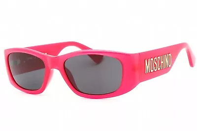 MOSCHINO MOS145/S 0MU1 IR Sunglasses Fuchsia Frame Grey Lenses 55mm • $61.89