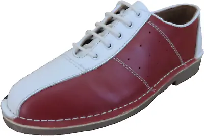 £64.99 • Buy Ikon Original Mens Leather Red White Blue Marriott Mod 60S Style Bowling Shoes