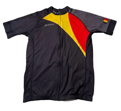 $26.24 • Buy Voler Peloton Beligian Flag Black Red Yellow Cycling Racing Raglan Jersey Sz XL
