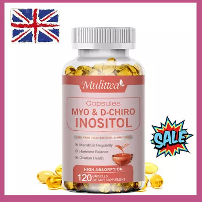 MYO & D-CHIRO INOSITOL Vegen Capsule Hormone Balance | Ovarian Hearth For Women • £15.58