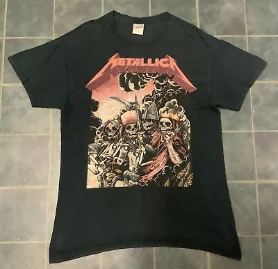 Metallica Four Horseman Europe Tour 2014 T Shirt Used Medium • £9.99