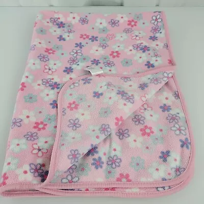 Gymboree Blanket Fun Floral Girls Pink Fleece Purple White Flowers Vintage 2001 • $27.99