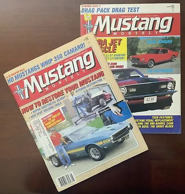 Four Issues Of Mustang Monthly Magazine January May August & September 1987 • $9.99